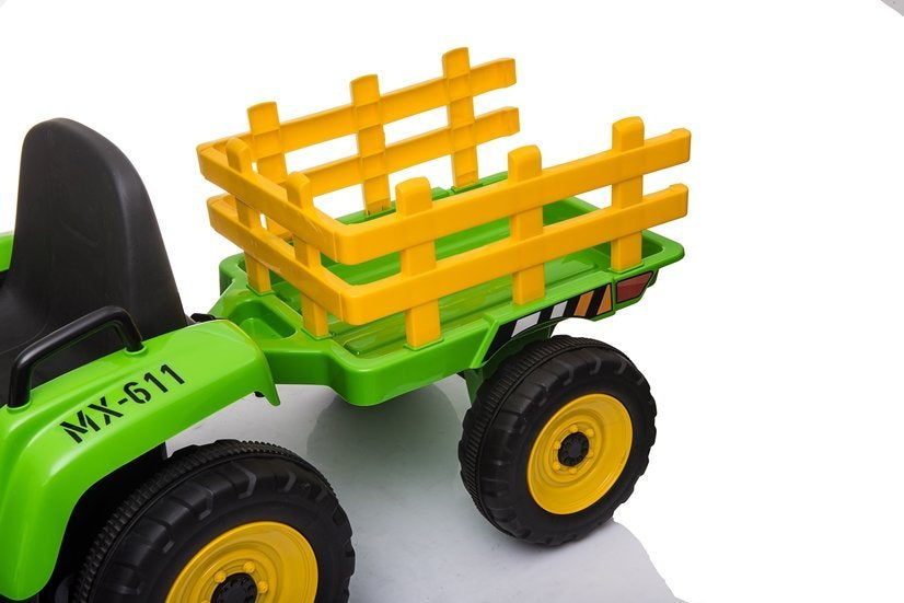 Elektro Kindertraktor Mit Anhänger XMX611 Grün 24V