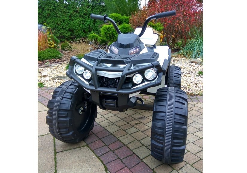 Electric Quad BMD0906 for Children White 2x45W Motors 2.4G EVA Tires Leather Seat