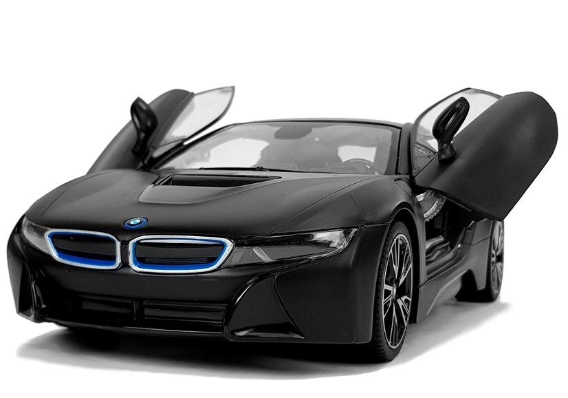 Ferngesteuertes Spielzeugauto BMW i8 Rastar 1 zu 14 Schwarz Automatik-Türen