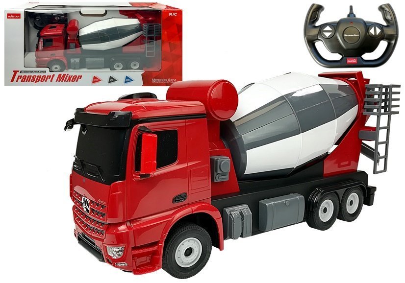 Ferngesteuertes Spielzeugauto Mercedes-Benz Arocs Rastar 1:14 Rot