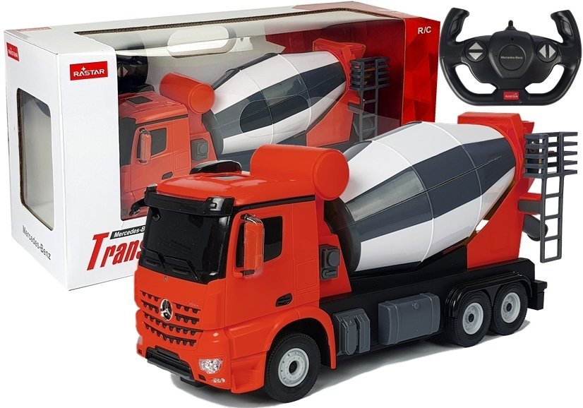 Ferngesteuertes Spielzeugauto Mercedes-Benz Arocs Rastar 1:14 Rot