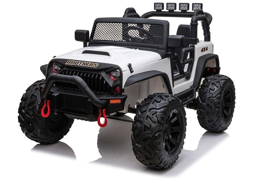 Elektro Kinderfahrzeug Jeep JC666 Weiß 2x200W 4x4