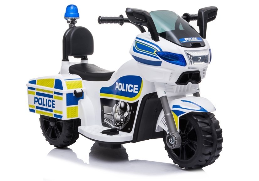 Elektro Kindermotorrad TR1912 Polizei Weiß