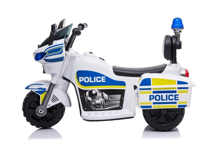 Elektro Kindermotorrad TR1912 Polizei Weiß