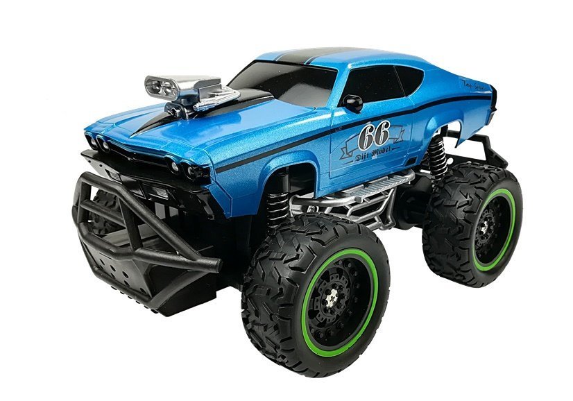Ferngesteuertes Spielzeugauto Offroad R C Blau Hohe Reifen