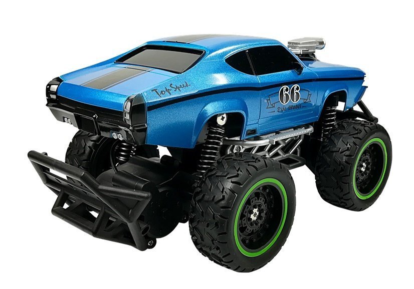 Ferngesteuertes Spielzeugauto Offroad R C Blau Hohe Reifen