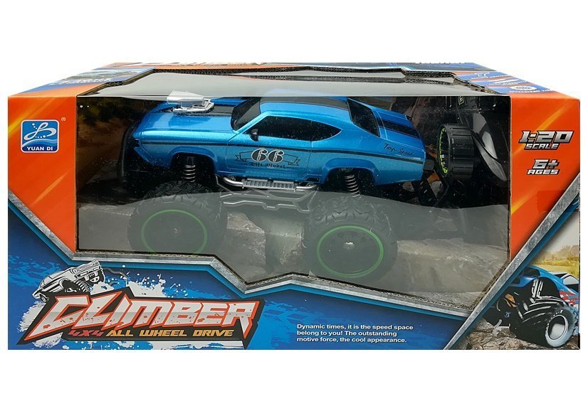 Ferngesteuertes Spielzeugauto Offroad R C Blau Hohe Reifen
