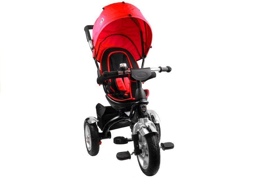 Dreirad PRO500 Rot Mit Gummirädern Und Drehbarem Sitz