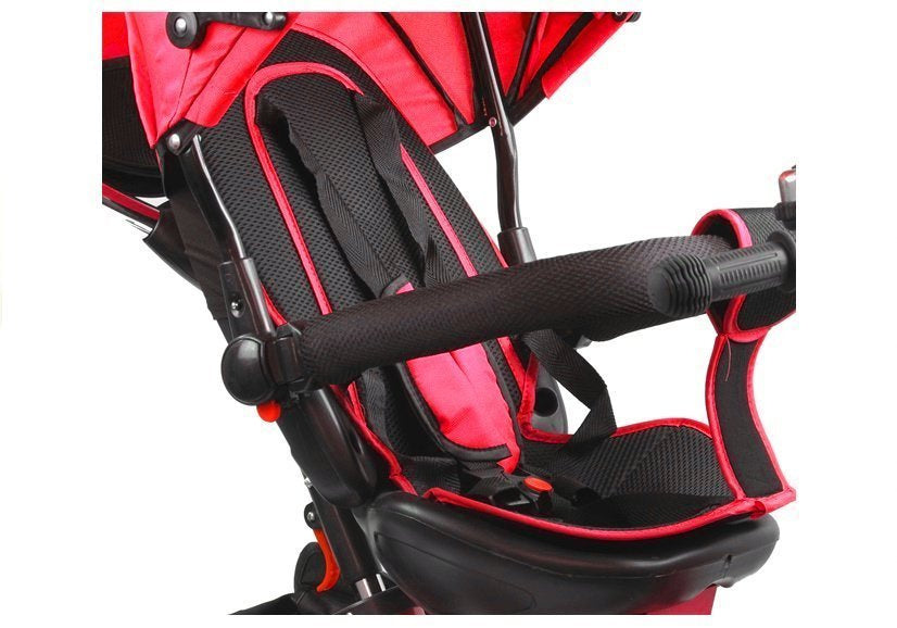 Dreirad PRO500 Rot Mit Gummirädern Und Drehbarem Sitz