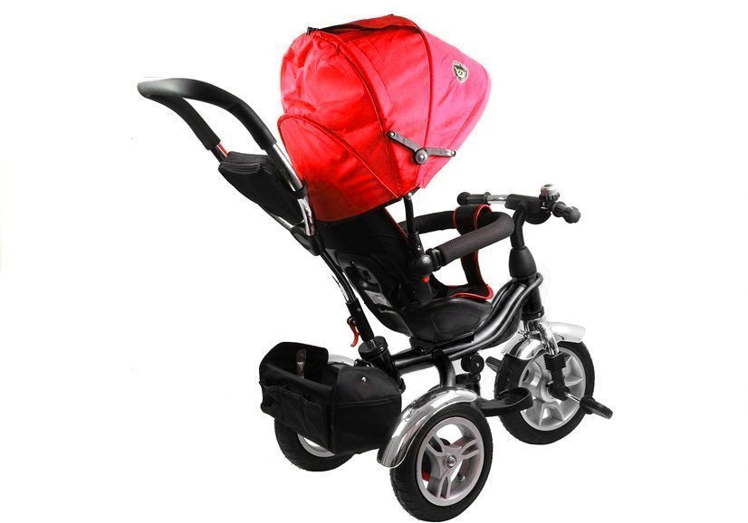Dreirad PRO500 Rot Mit Gummirädern Und Drehbarem Sitz