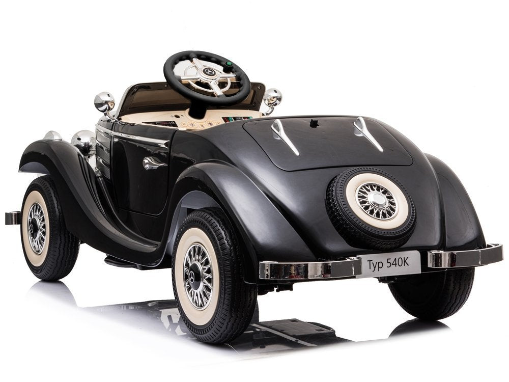 Elektro Kinderauto Mercedes 540K Schwarz Mit Eltern Sitz