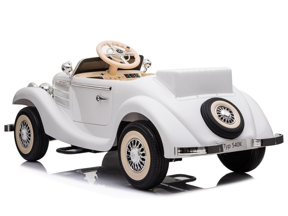 Elektro Kinderauto Mercedes 540K Weiß Mit Eltern Sitz