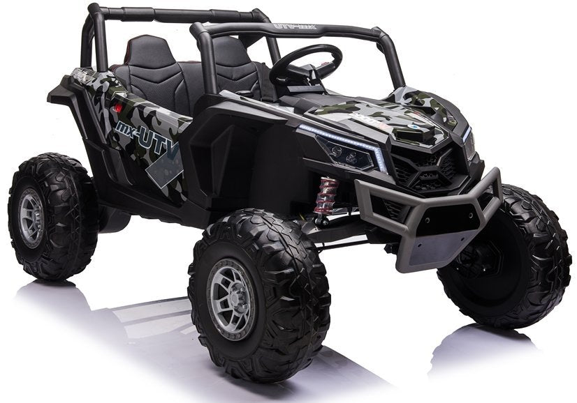 Elektro Kinderauto Buggy 4x4 UTV-MX Camo Lackiert 24V EVA Reifen LCD Display 2Sitzer