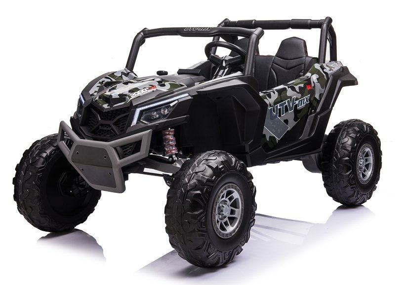 Elektro Kinderauto Buggy 4x4 UTV-MX Camo Lackiert 24V EVA Reifen LCD Display 2Sitzer
