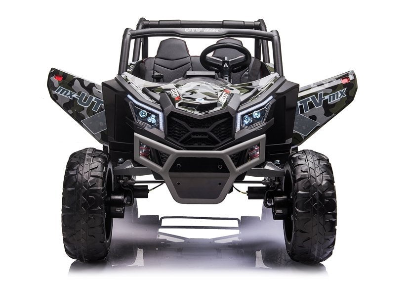 Elektro Kinderauto Buggy 4x4 UTV-MX Camo Lackiert 24V EVA Reifen LCD Display 2Sitzer