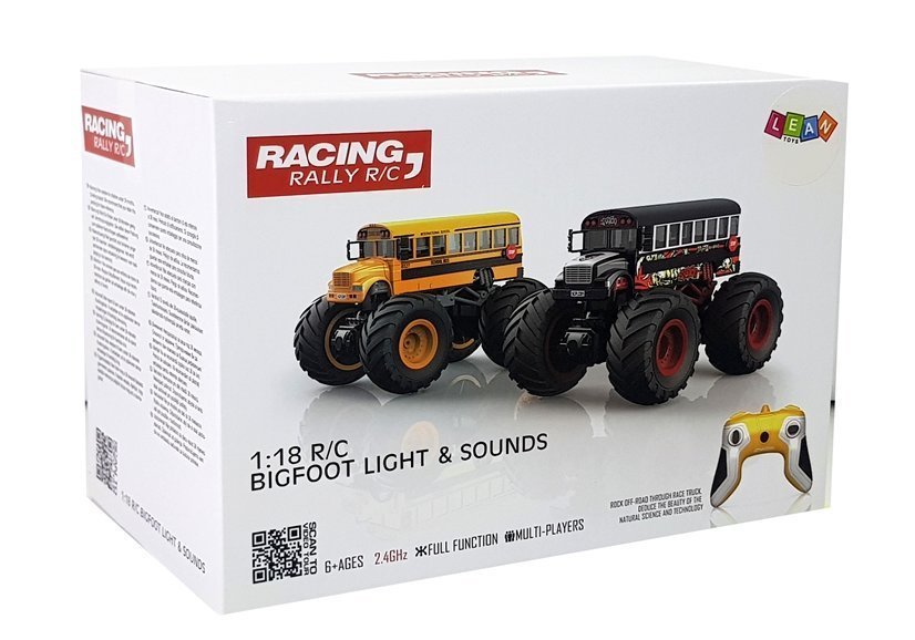 Ferngesteuerter Huge Wheel Bus 2.4G Sound Schwarz