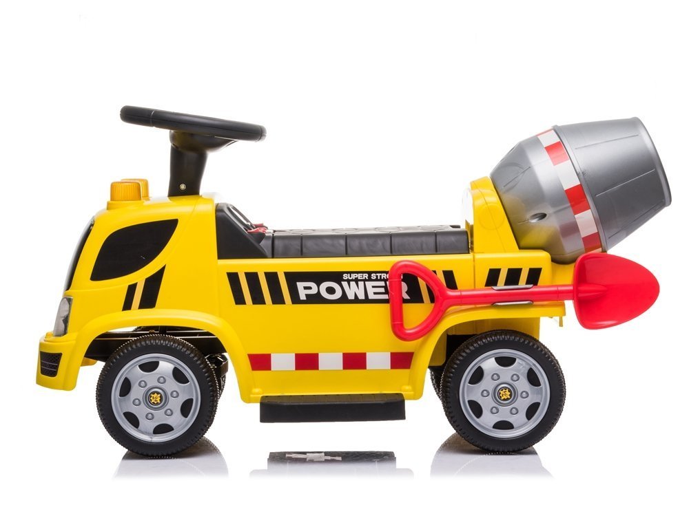 Battery-powered vehicle concrete mixer sounds