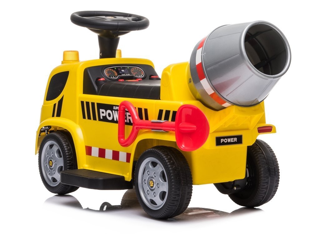 Battery-powered vehicle concrete mixer sounds