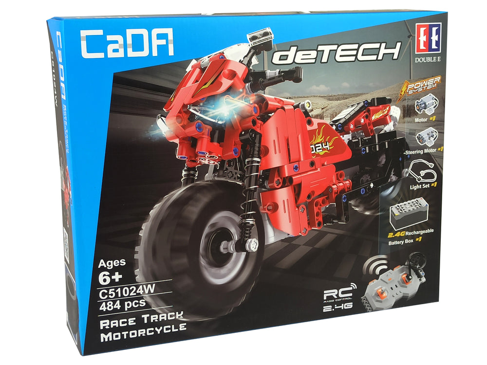CADA Building Blocks Set Remote Controlled Motorcycle 2.4G 484 Pieces