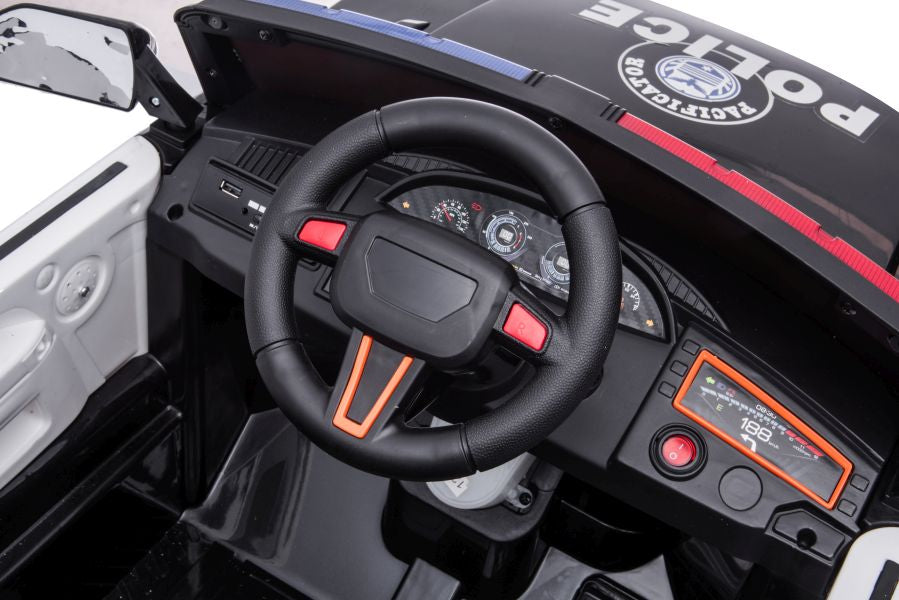 Elektro Kinderauto Jeep BBH-021 Polizei Weiß 12V