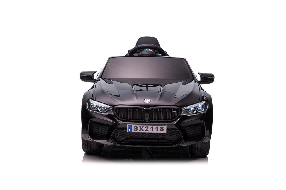 electric car BMW M5 painted black