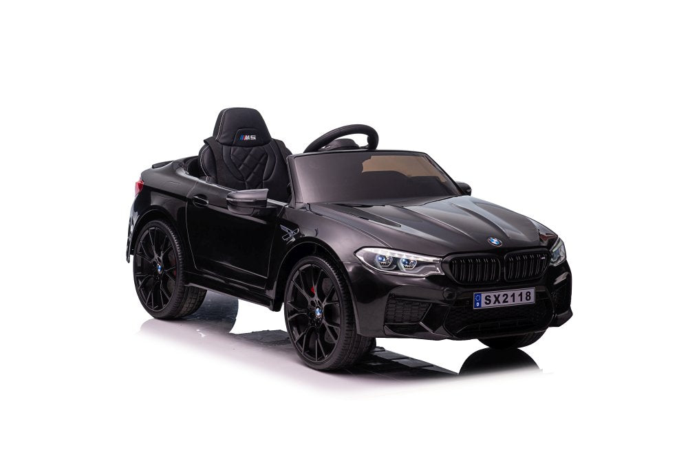 electric car BMW M5 painted black