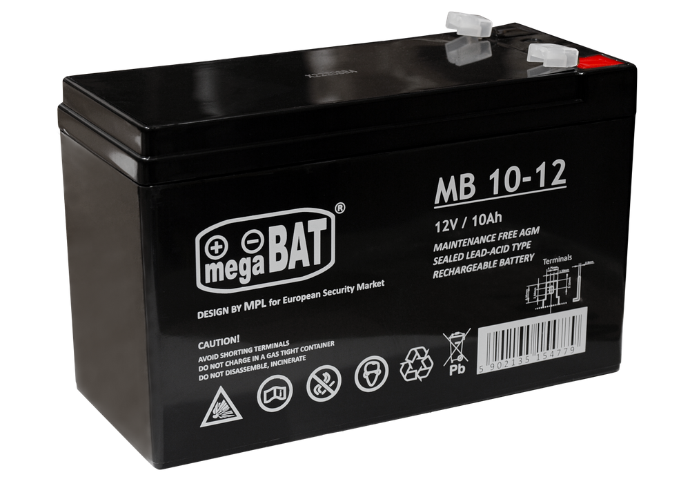 AGM gel battery for a car for a 12V10Ah battery