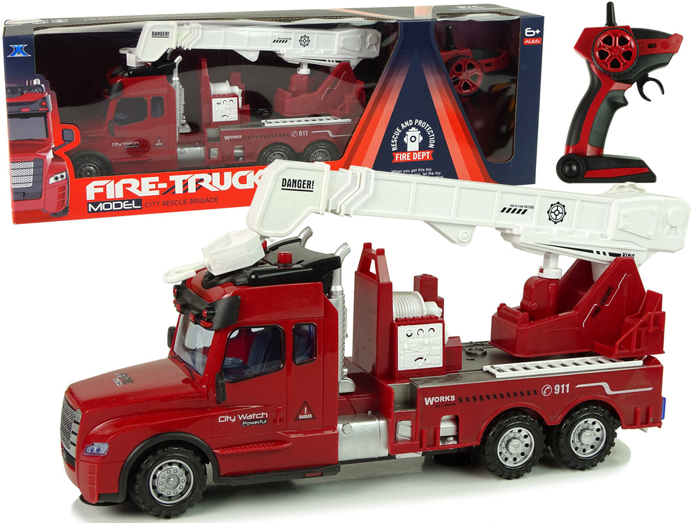 Ferngesteuertes Feuerwehrauto Mit Lichtern Und Tönen 2.4G Rot