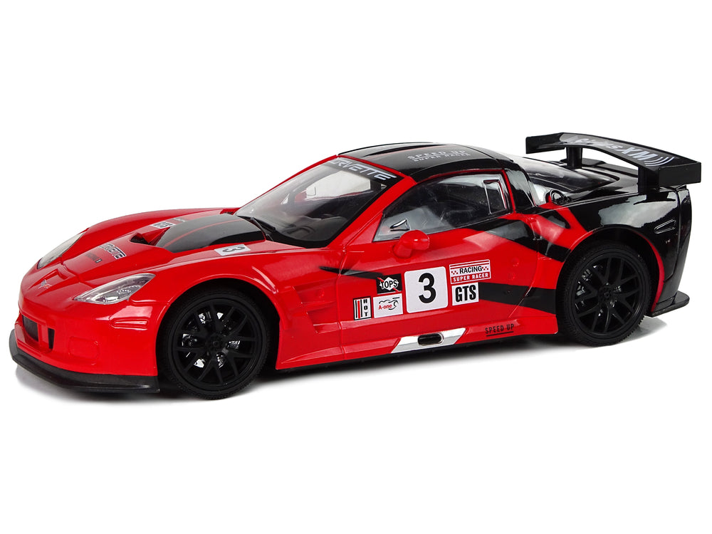 Ferngesteuerter Sportwagen R/C 1:18 Corvette C6.R Rot 2.4 G mit Lichtern