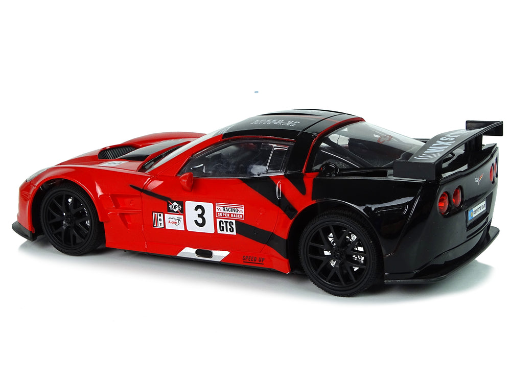 Ferngesteuerter Sportwagen R/C 1:18 Corvette C6.R Rot 2.4 G mit Lichtern