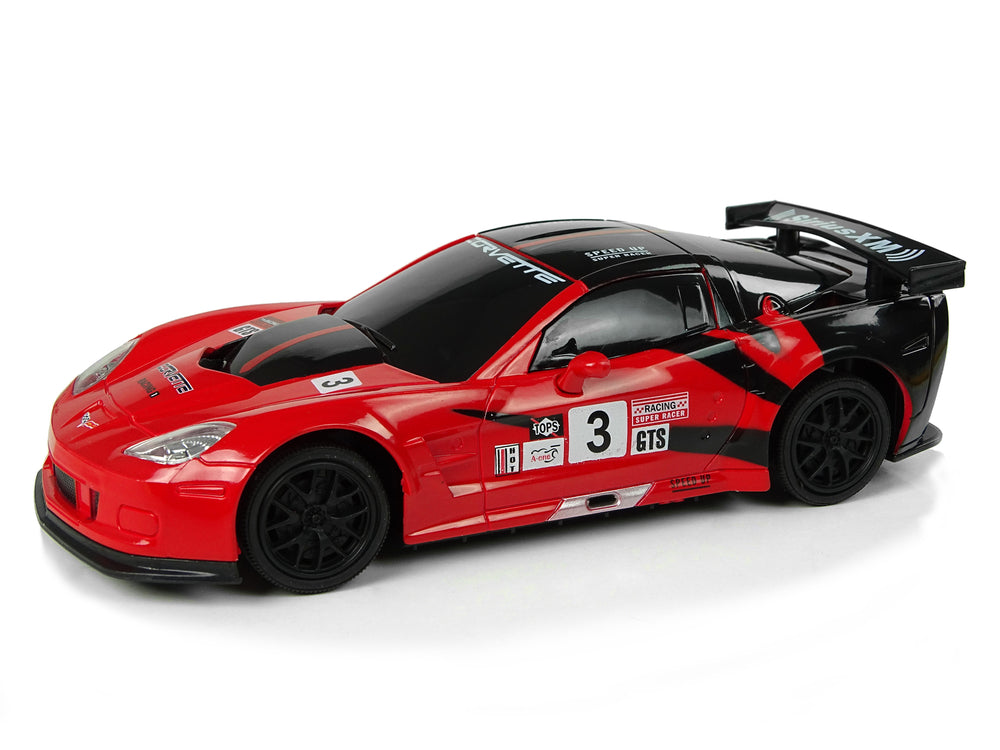 Ferngesteuertes Spielzeugauto Sportwagen R/C 1:24 Corvette C6.R Rot 2.4 G Mit Lichtern