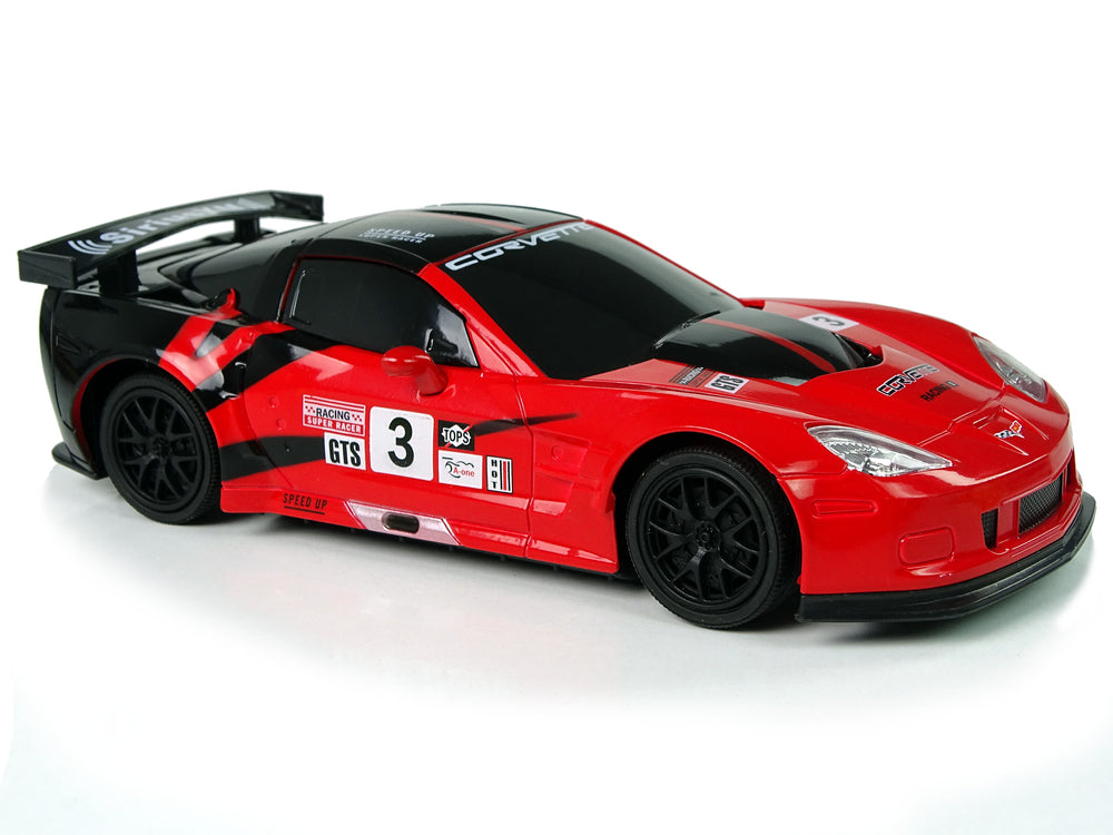 Ferngesteuertes Spielzeugauto Sportwagen R/C 1:24 Corvette C6.R Rot 2.4 G Mit Lichtern