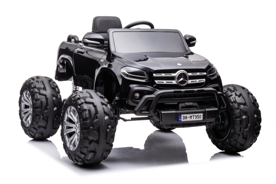 Elektro Kinderauto Mercedes DK-MT950 4x4 Schwarz Lackiert