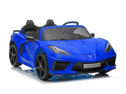 Elektro Kindermotorrad Corvette Stingray Blau 2Sitzer