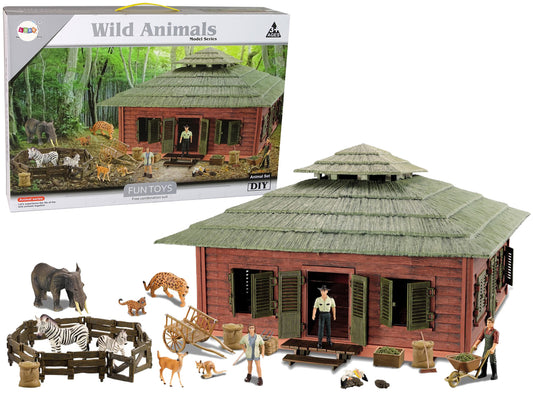 DIY-Bauernhof Bausatz Schuppen Tiere Tiger Hirsche