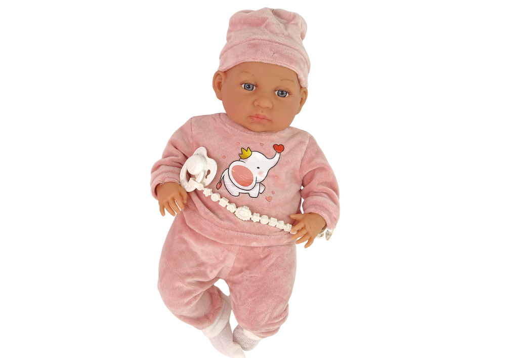Baby Doll 46 cm Pink Pacifier Baby Elephant