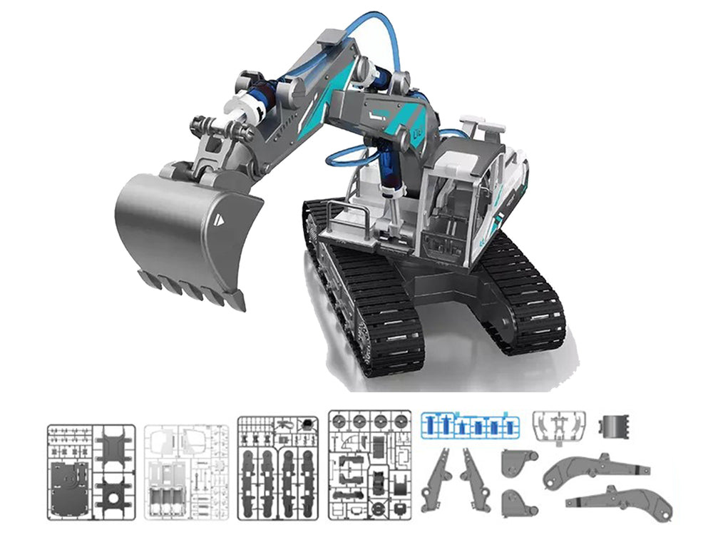Hydraulik-Raupenbagger DIY-Bausatz DIY-Bausatz mit 130 Bauteilen !