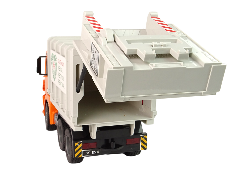 Ferngesteuerter RC Müllwagen Mercedes-Benz Antos Orange Trash Spielzeug