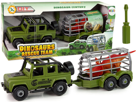 DIY Grüner Dinosaurier-Geländetransporter Auto