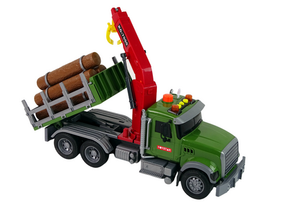 Ferngesteuertes Spielzeug Lkw Autokran Mit Sound Beim Transport Von Holzstämmen