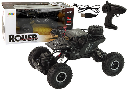 Ferngesteuertes Spielzeugauto RC Rover 1:16 Schwarz