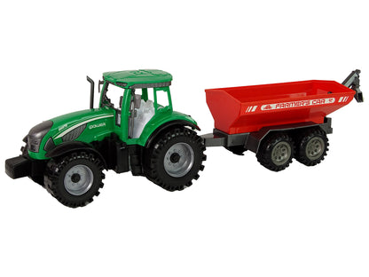 Grüner Traktor mit rotem Anhänger Fractal Drive