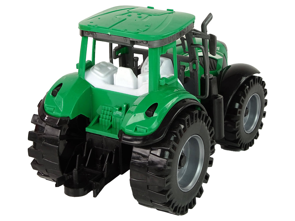 Grüner Traktor mit rotem Anhänger Fractal Drive