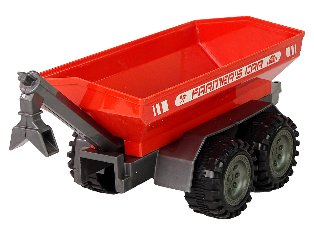 Grüner Traktor mit rotem Anhänger Fractal Drive