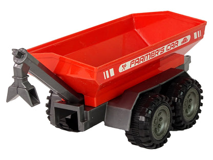 Grüner Traktor mit rotem Anhänger Fractal Drive