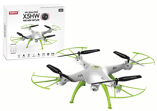 RC-Drohne X5HW Weiß und Grün für Kinder ab 12 Jahren