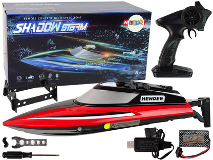 Ferngesteuertes RC Motorboot Rot 20 Bis 25 Kmh 2,4G