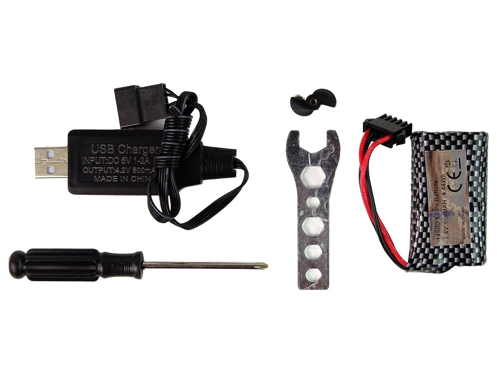 Ferngesteuertes RC Motorboot Rot 20 Bis 25 Kmh 2,4G
