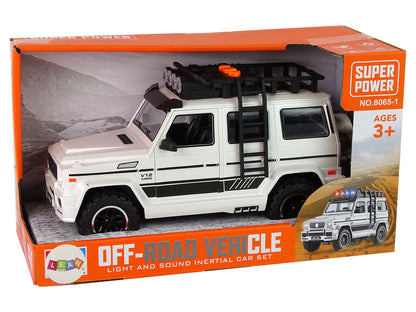 Elektro Geländewagen Weiß Mit Geräuschen Musik Und Lichtern Für Kinder Ab 3 Jahren
