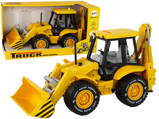 Baggertraktor mit Friktionsantrieb, Geräusch gelb
